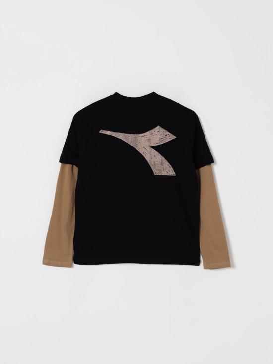25FW [키즈] 디아도라 헤리티지 티셔츠 F5DIJBTH013 110 Black - DIADORA HERITAGE