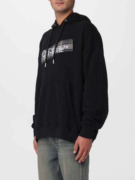 25FW 오프화이트 긴팔 티셔츠 OMBB085F25FLE00S 1001 Black - OFF WHITE