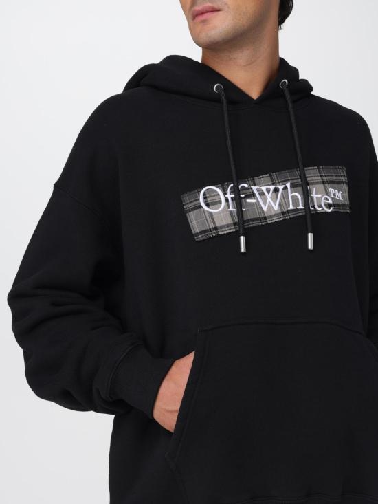 25FW 오프화이트 긴팔 티셔츠 OMBB085F25FLE00S 1001 Black - OFF WHITE