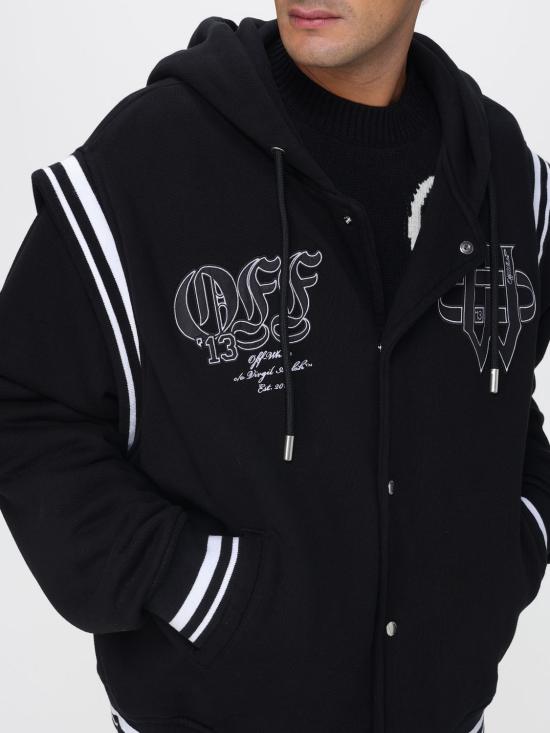 25FW 오프화이트 긴팔 티셔츠 OMEK003F25FLE001 1001 Black - OFF WHITE