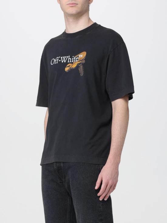 25FW 오프화이트 반팔 티셔츠 OMAA120F25JER00V 1301 Black - OFF WHITE