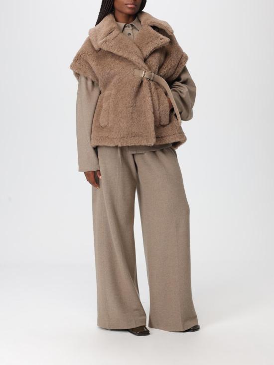 25FW 막스마라 스트레이트 팬츠 2521786059600 002 Beige - MAX MARA