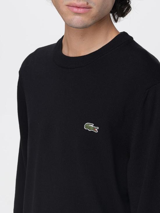 25FW 라코스테 크루넥 스웨터 AH1985 031 Black - LACOSTE