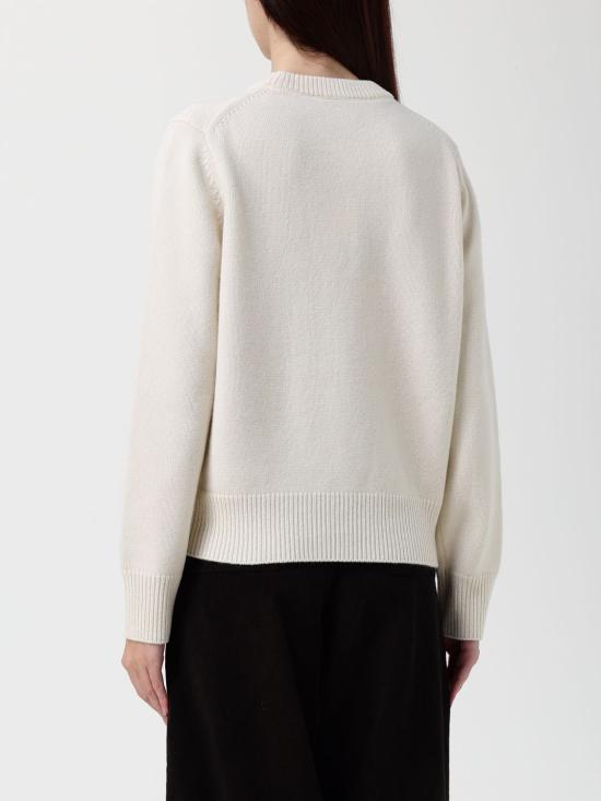 25FW 메종키츠네 폭스 헤드 인타르시아 메리노 스웨터 NW00808KM0329 0395 Ecru - MAISON KITSUNE