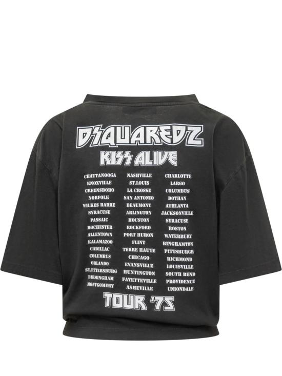 25FW 디스퀘어드2 반팔 티셔츠 S72GD0611D20035 900 Black - DSQUARED2