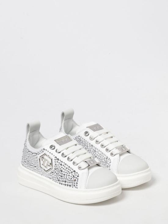 25FW [키즈] 필립 플레인 스니커즈 81677 01 White - PHILIPP PLEIN