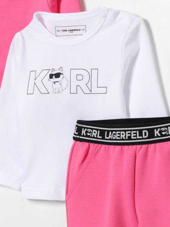 25FW [키즈] 칼라거펠트 오버롤 Z30649 4BV Pink - KARL LAGERFELD