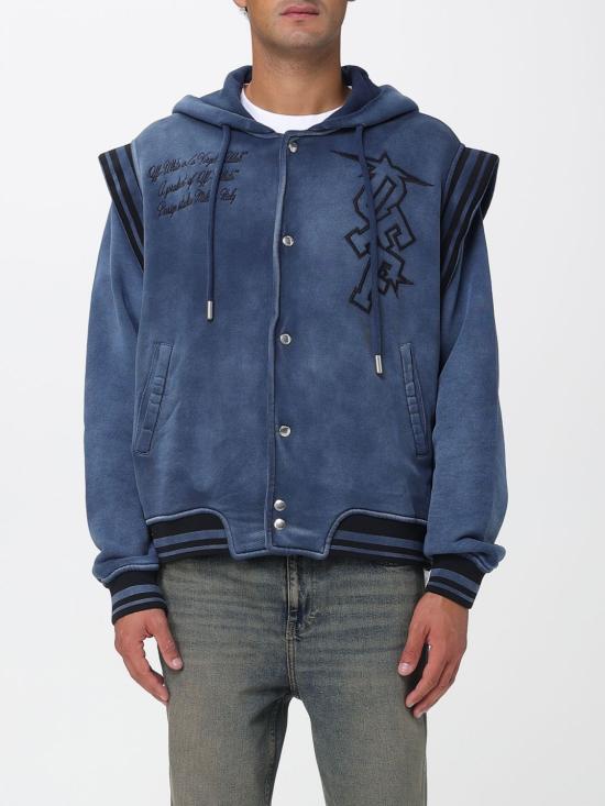 25FW 오프화이트 긴팔 티셔츠 OMEK003F25FLE002 4343 Blue