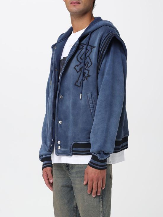 25FW 오프화이트 긴팔 티셔츠 OMEK003F25FLE002 4343 Blue - OFF WHITE