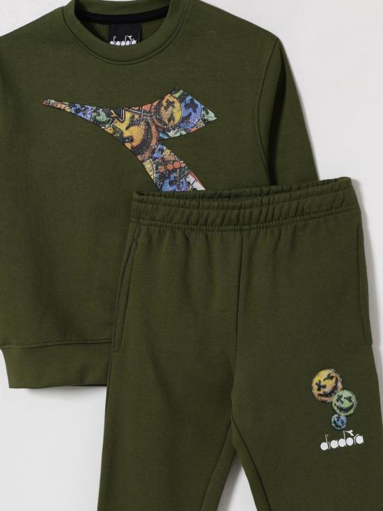 25FW [키즈] 디아도라 헤리티지 캐주얼 세트 F5DIBBTP046 082 Green - DIADORA HERITAGE