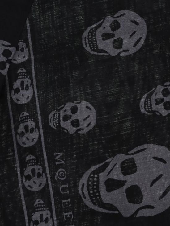 25FW 알렉산더 맥퀸 머플러/스카프 8078894943Q 1061 Black - ALEXANDER MCQUEEN