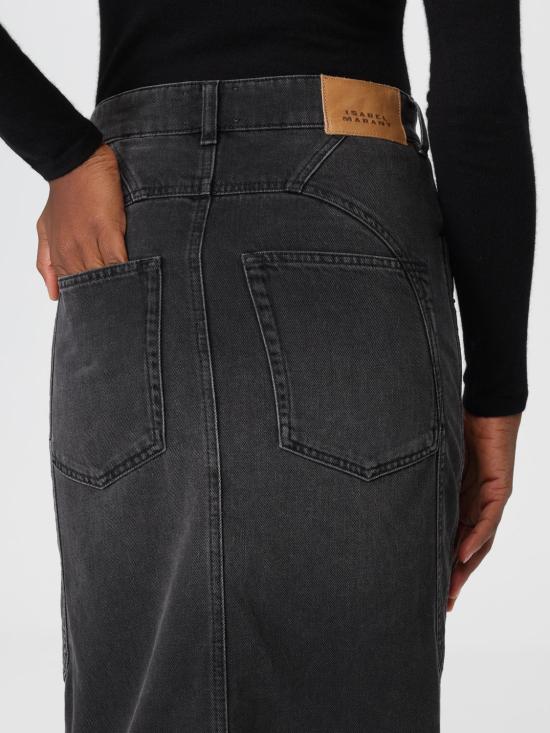 25FW 이자벨마랑 데님 스커트 JU0329FAC1H01I 02FK Black - ISABEL MARANT