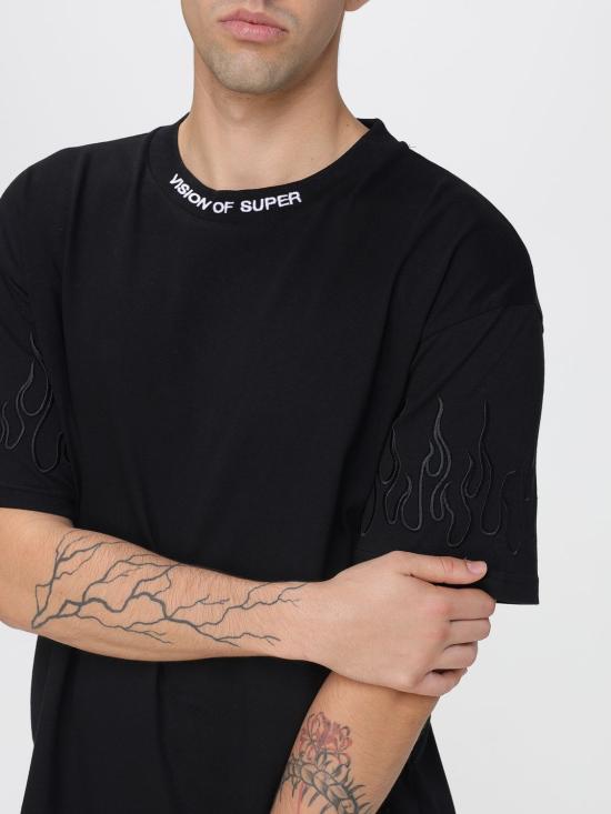 25FW 비전오브슈퍼 반팔 티셔츠 VS024TE BLACK GREY Black 1 - VISION OF SUPER