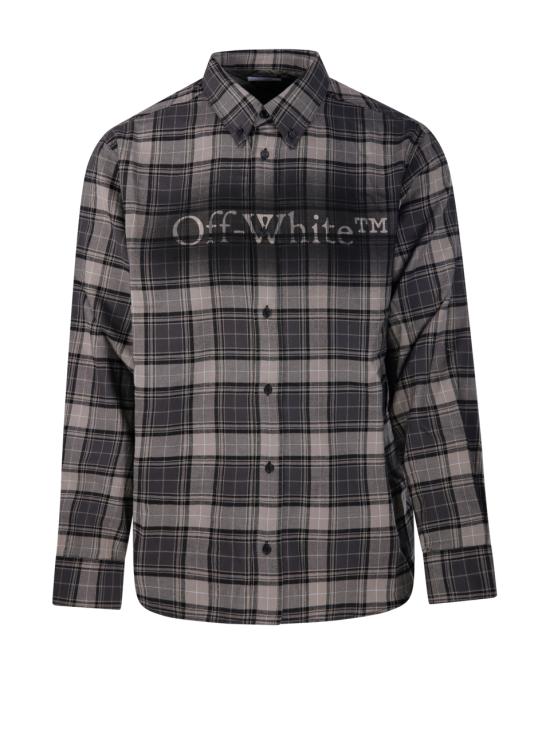 25FW 오프화이트 긴팔 셔츠 OMGE04MF25 FAB003 0710 DARK GREY