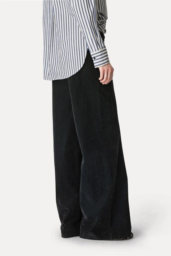  포르테포르테 스트레이트 팬츠 포르테 포르테 플록 코튼 팬츠 노테 - FORTE FORTE