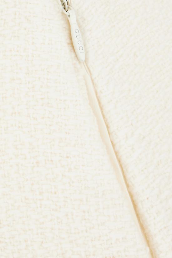 25FW 구찌 히든 사이드 울 스커트 826594ZARWV 9003 Bianco - GUCCI