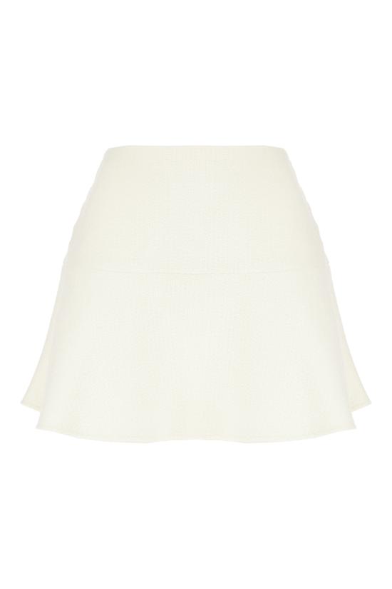25FW 구찌 히든 사이드 울 스커트 826594ZARWV 9003 Bianco