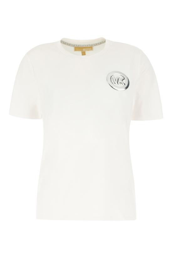 25FW 마이클 코어스 반팔 티셔츠 MF551WP97J 100 WHITE