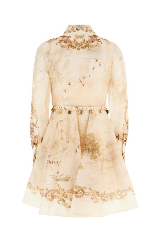 25FW 짐머만 숏 원피스 5368DF252 MPR MAP PRINT - ZIMMERMANN