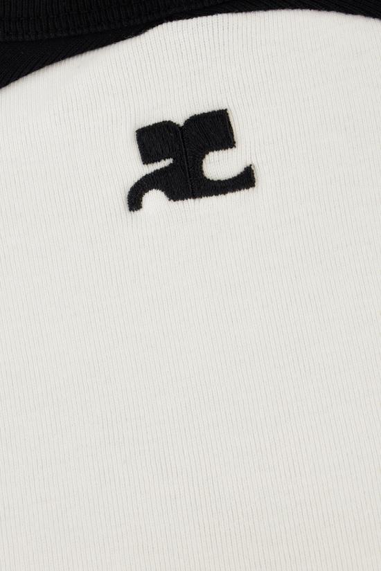 25FW 쿠레쥬 반팔 티셔츠 325JTS214JS0203 0098 HERITAGE WHITE BLACK - COURREGES