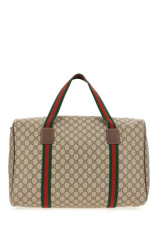 25FW 구찌 라지 더플백 스퀘어 웹 소프트 GG 수프림 758664FACK7 9768 BEIGE EBONY NEW ACERO RED GREEN