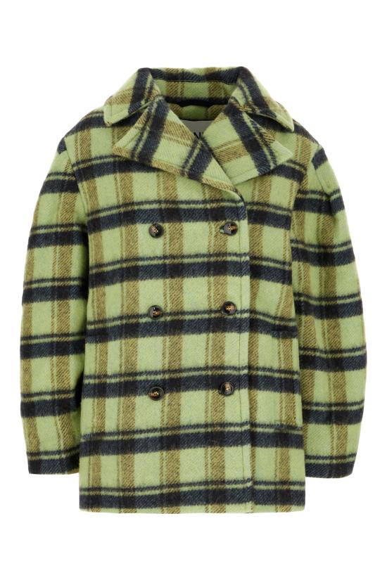 25FW 가니 코트 W09927104 558 LIME SHERBET