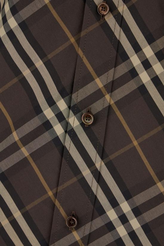 25FW 버버리 릴랙스핏 체크 코튼 셔츠 8115089 B2412 TRUFFLE IP CHECK - BURBERRY