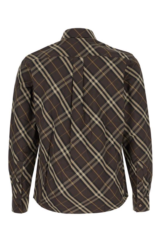 25FW 버버리 릴랙스핏 체크 코튼 셔츠 8115089 B2412 TRUFFLE IP CHECK - BURBERRY