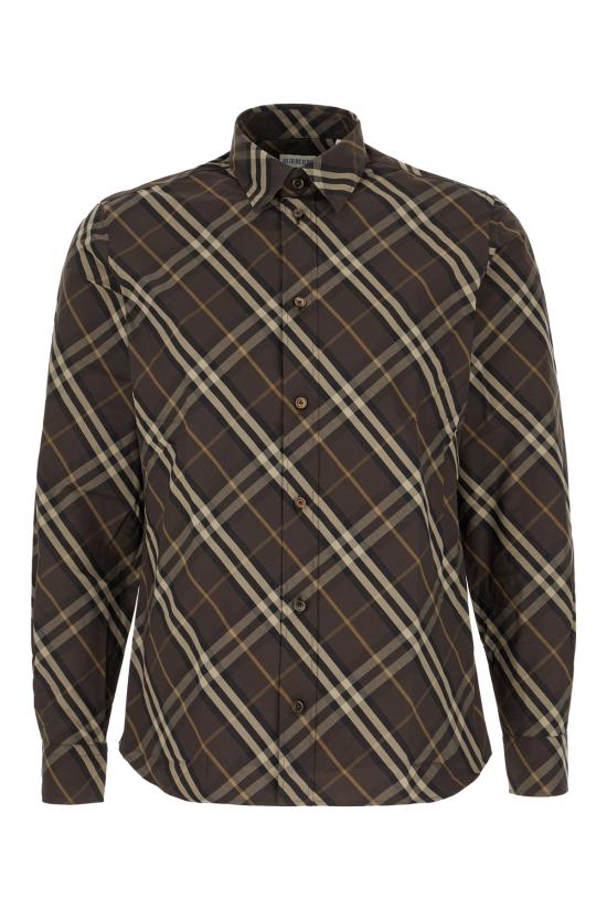 25FW 버버리 릴랙스핏 체크 코튼 셔츠 8115089 B2412 TRUFFLE IP CHECK