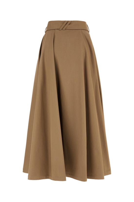 25FW 버버리 개버딘 트렌치 미디 스커트 8113541 A3324 CLAY BROWN - BURBERRY