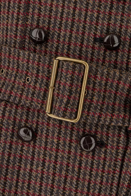 25FW 끌로에 코트 CH25WMA61169 990 GREY RED 1 - CHLOE