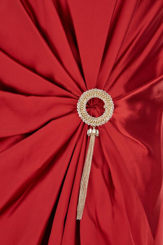 25FW 제니 롱 원피스 O490N0695 564 Rosso - GENNY