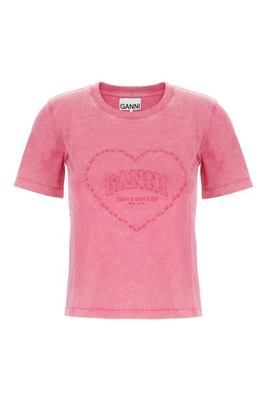 25FW 가니 반팔 티셔츠 T43193683 514 HOT PINK