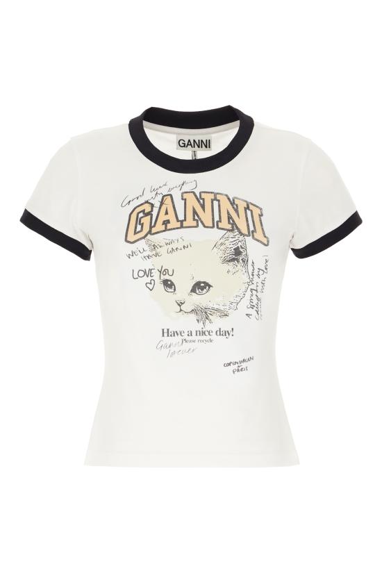 25FW 가니 반팔 티셔츠 T43363575 151 BRIGHT WHITE