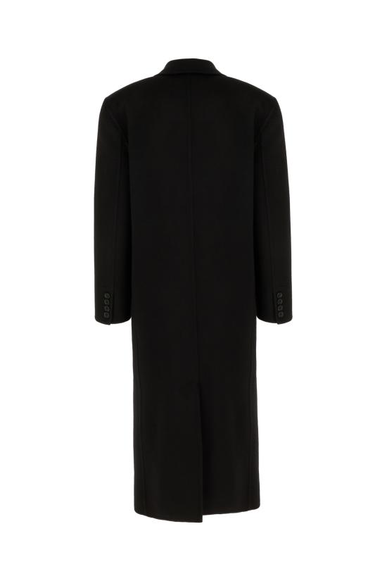 25FW 생로랑 더블 브레스티드 울 코트 835064Y3J46 1000 NOIR - SAINT LAURENT