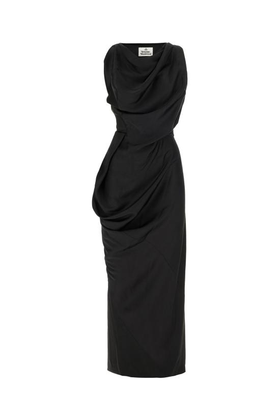25FW 비비안웨스트우드 롱 원피스 110103A5W01AD N401 BLACK