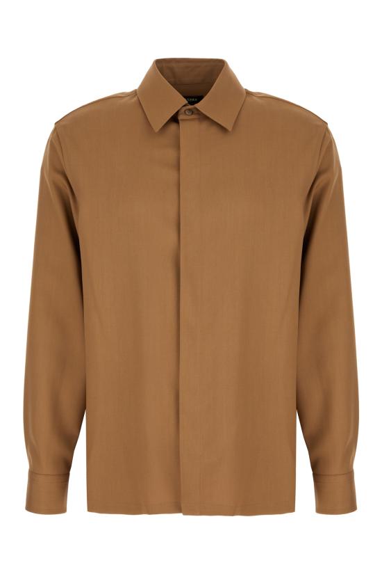 25FW 펜디 긴팔 셔츠 FS1329AU60 F0QE1 Tabacco