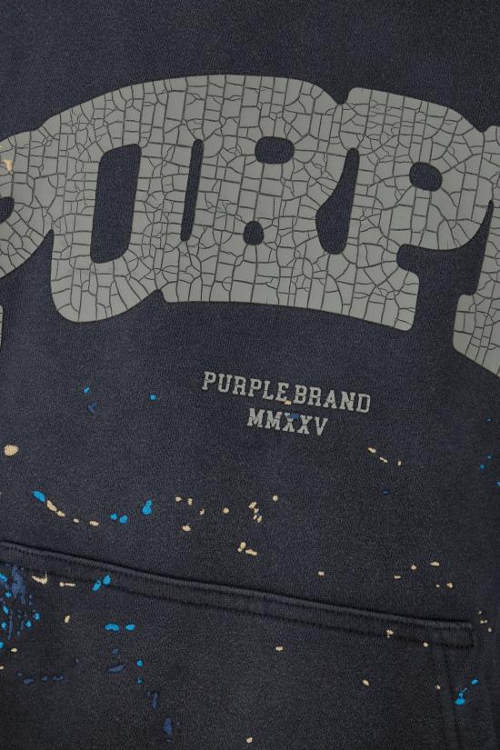 25FW 퍼플 브랜드 후드 티셔츠 P401 MFBS NERO LAVATO - PURPLE BRAND