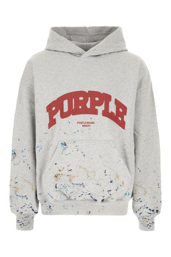 25FW 퍼플 브랜드 후드 티셔츠 P401 MFGS HEATHER GREY