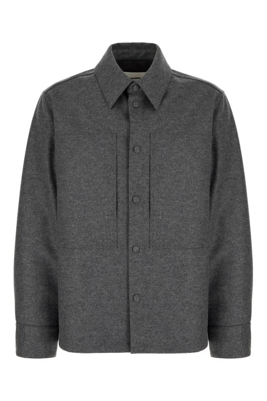 25FW 질샌더 긴팔 셔츠 J22DL0258J40045 032 ASH GREY