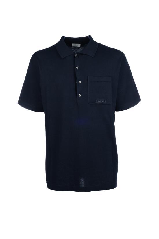 25FW 디올 폴로 티셔츠 593M811A7012 585 Blu