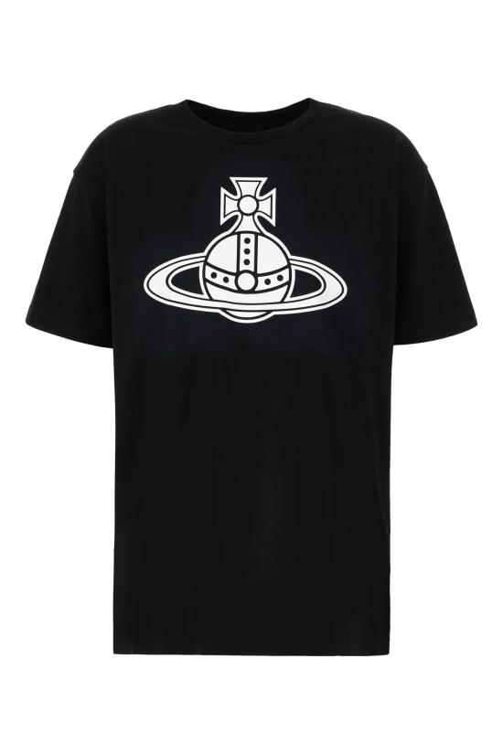 25FW 비비안웨스트우드 반팔 티셔츠 3G010049J001M N401 BLACK