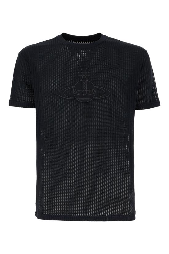 25FW 비비안웨스트우드 반팔 티셔츠 3G010044J00A5 N401 BLACK