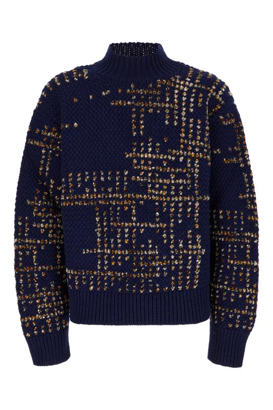 25FW 드리스 반 노튼 스웨터 2520212222729 509 NAVY