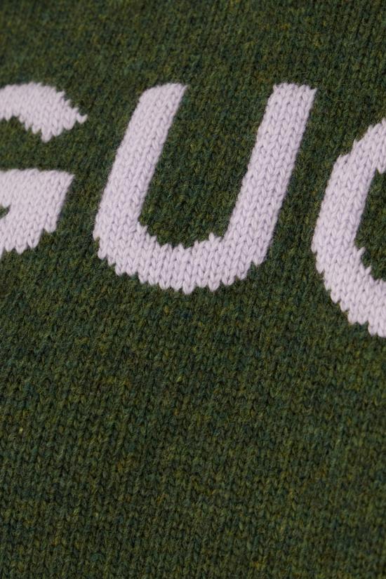 25FW 구찌 인타르시아 울 탑 스웨터 770072XKEBC 3035 VERDE ROSA - GUCCI