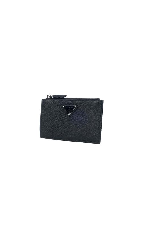 26FW 프라다 지퍼 레더 카드 홀더 2MC0862E54 F0002 Nero - PRADA