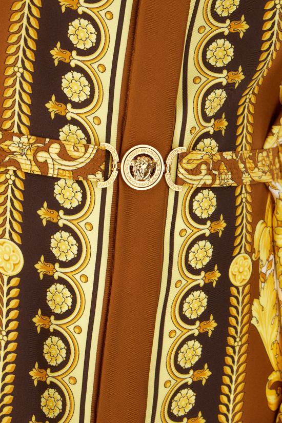 25FW 베르사체 원피스 10189331A15215 5N790 DARK BROWN SPICE BROWN EGGSHELL - VERSACE