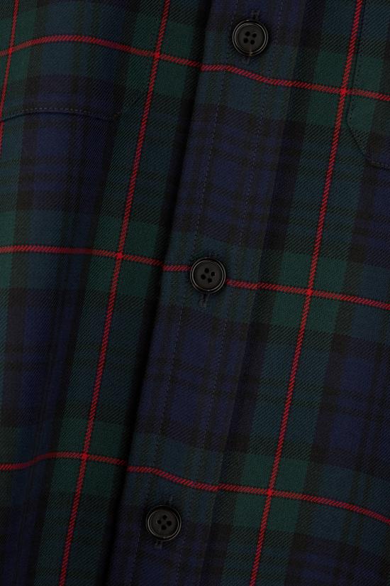 25FW 알렉산더 맥퀸 긴팔 셔츠 838500QRACD 1355 BLACK NAVY GREEN - ALEXANDER MCQUEEN