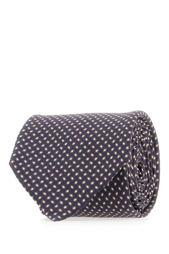 25FW 꼬르넬리아니 넥타이 26UV112620605 003 FANTASIA TESTA DI MORO NERO BLU