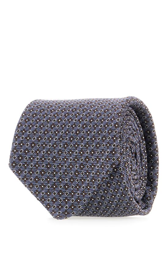 25FW 꼬르넬리아니 넥타이 26UV112620602 002 FANTASIA AZZURRO TESTA DI MORO